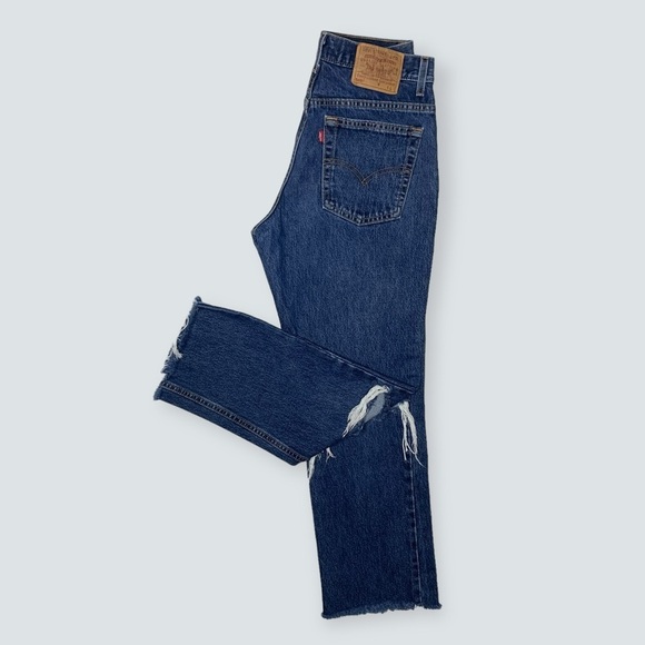 Levi's Denim - Levi's Women’s Vintage 505 ‘Lower Rise’ Straight Leg Distressed Jeans Size 10